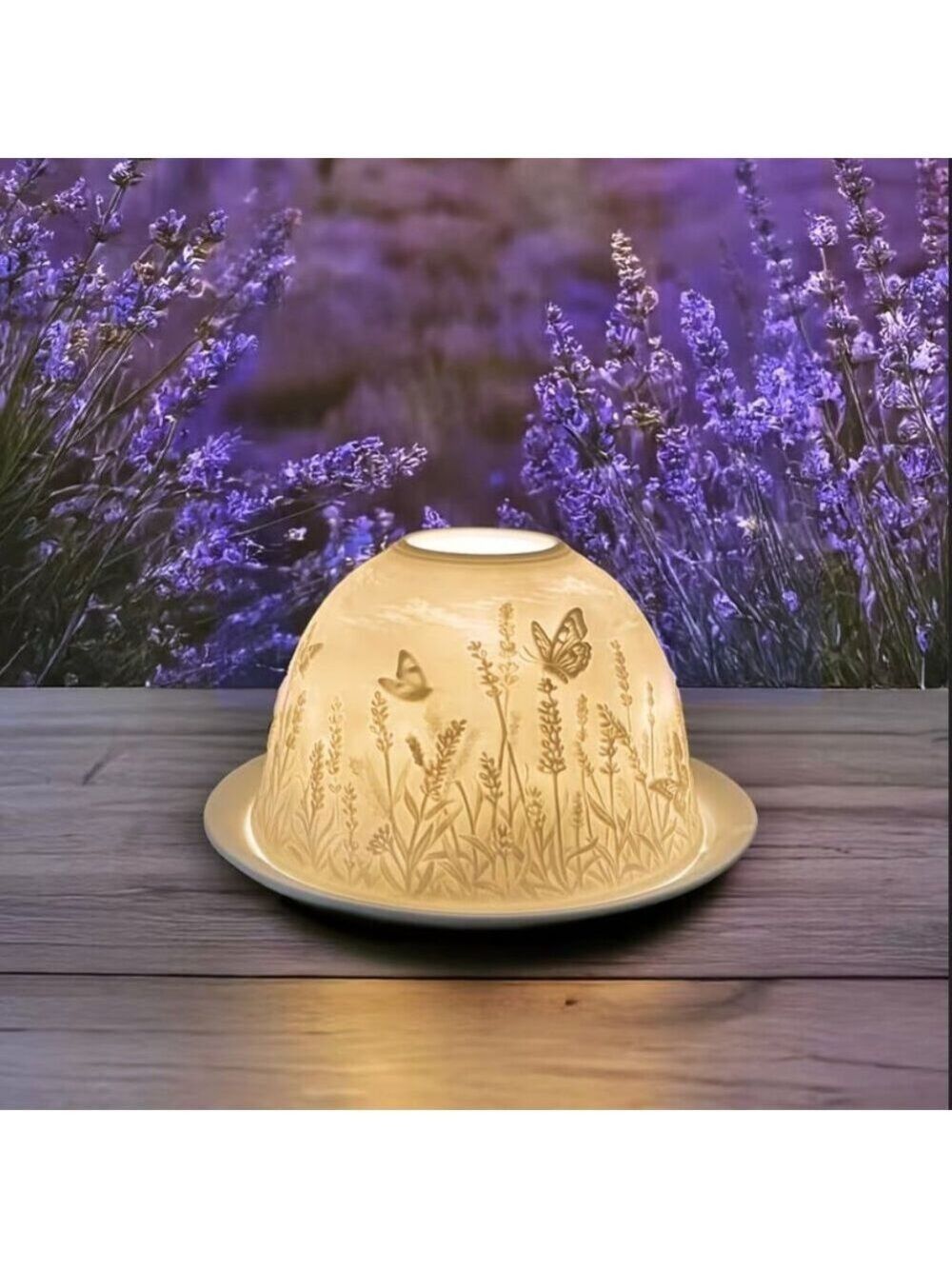 Lavender and butterflies Fairy Lamp Lithophane